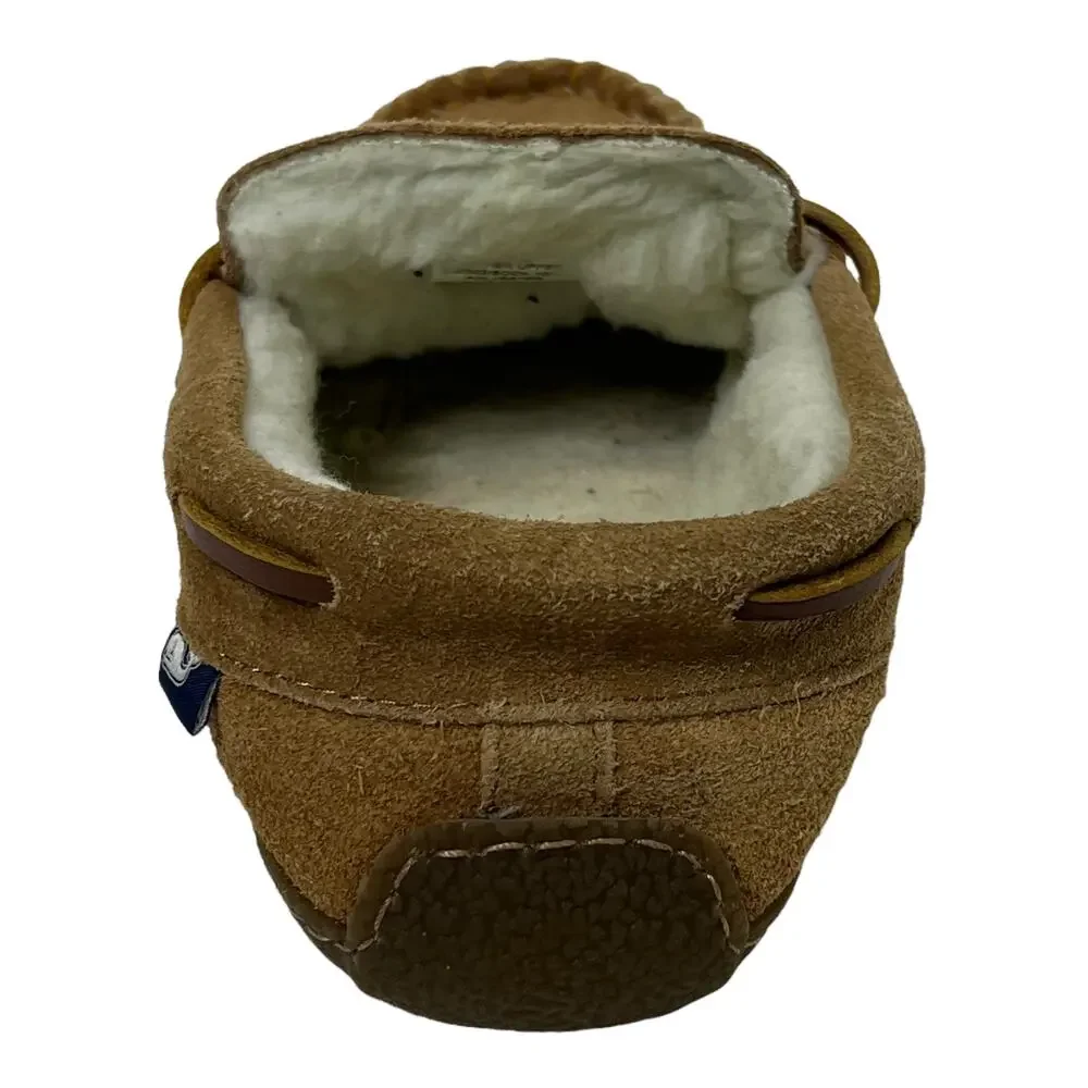 Vineyard Vines Boy's Slippers Moccasins Chestnut Lined Suede Leather‎ Slip-On 6M